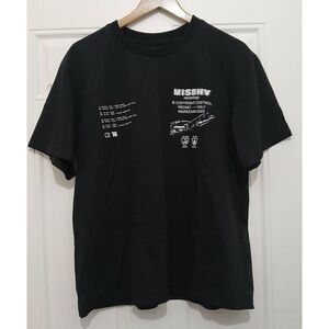 Misbhv womens large thick cotton black graphic tshirt short sleeve